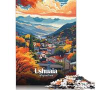 Ushuaia, Argentina, Paesaggio Panoramico Arte Puzzle da 1000 Pezzi Puzzle di Carta per Adulti e dai 18 Anni in su Gioco Educativo 38x26cm/1000 pezzi