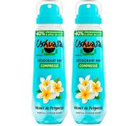 Ushuaïa - Deodorante compresso, 48 ore, monoi di polinesia, 100 ml (Confezione da 2)