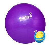 USI UNIVERSAL THE UNBEATABLE Palla per esercizi, 55 cm, per esercizi di stabilità, per gravidanza, anti-scoppio, per palestra, ufficio, fisioterapia, pilates, con pompa