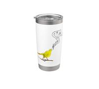 Usignolo canto uccello note musica classica bird watching Bicchiere termico in acciaio inox doppia parete