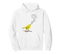 Usignolo Canto Uccello Note Musica Classica Bird Watching Felpa con Cappuccio
