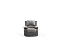 UsineStreet - Poltrona relax in microfibra, 1 posto, colore: Grigio