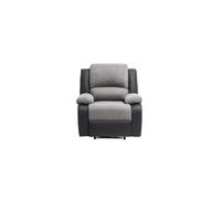 UsineStreet - Poltrona relax in microfibra, 1 posto, colore: Grigio/Nero