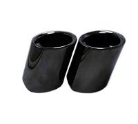 Usita Scarico Per 520i 523i 525i F10 F11 F07 E12 E28 E34 E39 E60 E61 2 Pezzi Copertura Auto Punta Del Silenziatore Di Scarico Tubo In Acciaio Inossidabile(2pcs Black)