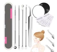Usiveinborn Blackhead Remover, Usiveinborn, Usiveinborn Tweezers, Professional Facial Blackhead Remover Tweezers, Stainless Steel Usiveinborn Blackhead Tweezers (5PCS-A)