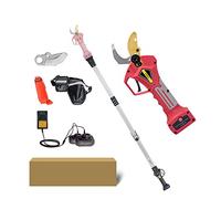 USKI Forbici elettriche da potatura, Cesoie elettriche for potatura 400W Potatore Senza Fili Senza spazzole Albero da frutto Alimentato al Litio Potatura Bonsai con 2 batterie(Shears Pole(Box))