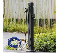 Usknxiu Colonna d'Acqua da Giardino Verticale Rubinetto da Esterno Colonna d'Acqua Rubinetto a Doppia Uscita con Pistola a spruzzo Fontana Decorativa erogatore d'Acqua idrante,95cm/37.4in