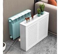 Usknxiu Copritermosifone Moderno per la casa, copritermosifone Bianco con persiane, copritermosifone Decorativo, copritermosifone,100 * 90 * 15cm/39.4 * 35.4 * 5.9in