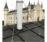 Usknxiu Staffa di Supporto per Tubi della Stufa a Tetto, Supporto Universale a Parete per Tubi della Canna fumaria (con Viti) per Tubi di Ventilazione e Scarico,Dia 130mm/5.1"