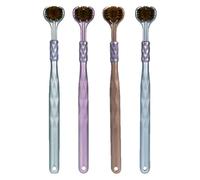 Uskrush da denti da denti da dentels da 3 ladri -set di spazzolini colorati a tre con flessibili, spazzolino da denti a tre teste per pulizia profonda, spazzolini a più angoli