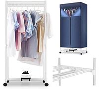 UsmAsk Asciugatrice elettrica Stendibiancheria Portatile, Asciugabiancheria a 2 Livelli da 1000 W Riscaldatore Asciugatura Rapida, Armadio per Asciugatura Rapida ad Aria Calda per Interni,BlueUpgrade