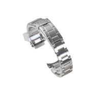 UsmAsk Cinturino vintage da 20 mm adatto per cassa dell'orologio 1960 Sub 316L in acciaio inossidabile argento regolazione accessori parti (colore: ostrica, dimensioni: 20 mm)