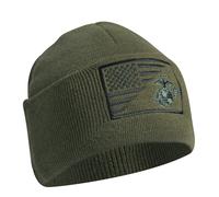 Usmc US Marines Eag Eagle Globe And Anchor Bandiera Knit Watch Cap Tappo Oliva