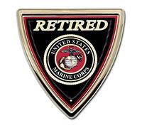 USMC US Marines Retired Shield Auto Emblem