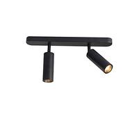 USMCPQVXN Apparecchio Di Illuminazispot da Superficie a 2 Luci, Faretto Direzionale Moderno per Interni, Faretti da Soffitto per Cucina, Soggiorno, Isola, Galleria, Lampada a Binario Fissa/Nero6000K