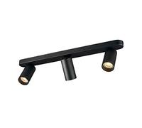USMCPQVXN Faretti da Soffitto a Led, Faretti da Soffitto Moderni Regolabili a 3 Vie, Faretti da Superficie da 21 W, Faretti D'Accento per Isola Cucina, Soggiorno, Ufficio, Armadio/Nero4000K
