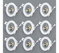 USMCPQVXN Faretti da Soffitto Ip65, Faretti da Incasso a Led, Faretti da Incasso da Bagno Impermeabili da 9 Pezzi, Mini Faretti da Soffitto per Doccia, Luci per Bagno, Foyer/3000 Mila/3 Volte
