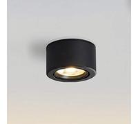 USMCPQVXN Faretto da Soffitto a Led 3W Faretto da Superficie, Faretto da Soffitto in Alluminio, Faretti da Soffitto Girevoli per Soggiorno Camera da Letto Galleria Negozio [Classe Energetica A+]/Nero3
