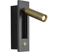 USMCPQVXN Lampada da Lettura Moderna da Comodino, Applique Cablata con Interruttore, Faretto da Incasso a Parete a Led, Orientabile a 350°+90°, Faretto per Testiera,De da Notte per Camera da Letto, Ho