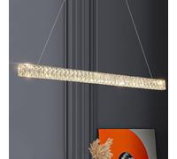 USMCPQVXN Lampadario Di Crista Led Dimmerabile per la Casa, Decorazicreativa, Lampadari Lineari Moderni per Sala da Pranzo Sopra il Tavolo, Lampada a Sospensiin Cristdi Lusso, Lampada a Sospensia Stri