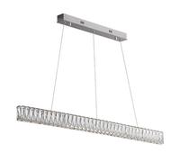 USMCPQVXN Lampadario Di Cristdi Lusso Moderno Dimmerabile Lampada a Sospensia Led Lampada a Sospensida Tavolo Lunga 100 cm Lampada a Sospensiregolabile Elegante Illuminazia Sospensiper Interni per Sal