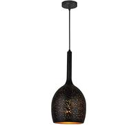 USMCPQVXN Lampadario Vintage Di Lusso Creativo Nero, Lampadario Turco Marocchino con Incisione, Lampada a Sospensiindustriale, Lampada a Sospensiaraba Porosa Cava, Illuminazia Sospensiper Isola Cucina