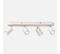 USMCPQVXN Plafoniera a Led, Faretto da Soffitto Girevole, Moderno, Montaggio a Filo, Completo Didine Gu10 per Cucina, Soggiorno, Camera da Letto, Luce Bianca + Bianca, 1 Testa/Luce Bianca+Bianca/4 Tes