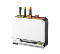 USMEI Set di taglieri Intelligenti con portaoggetti, Organizer per Asciugatura per Cucina con 3 taglieri con codice Colore e 3 coltelli per Cucina casalinga e Ristorante