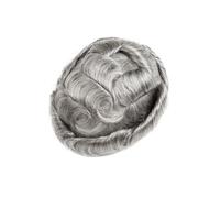 Uso maschile Parrucca for uomo in capelli umani 0,12-0,14 mm, protesi for da su tutta la pelle, sistema capillare #1B80 Testa di parrucca(6x8)