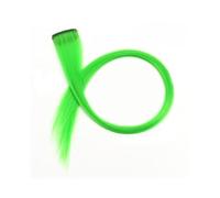 Uso quotidiano 2 pezzi per capelli per appendere, colorare le orecchie, estensioni dei capelli, strisce colorate, una clip, extension per capelli lunghi per l'uso quotidiano delle donne (Apple Green)