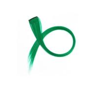 Uso quotidiano 2 pezzi per capelli per appendere, colorare le orecchie, estensioni dei capelli, strisce colorate, una clip, extension per capelli lunghi per l'uso quotidiano delle donne (verde scuro)