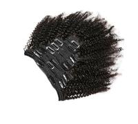 Uso quotidiano Afro Kinky Curly Extension per capelli umani a clip per tutta la testa Extension mongoli per capelli umani a clip (22INCHES)