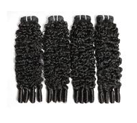 Uso quotidiano Burmese capelli umani ricci con ricci a spirale, estensioni dei capelli grezzi non trattati per le donne nere(16)