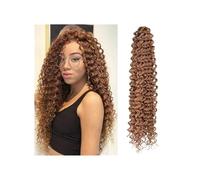 Uso quotidiano capelli ondulati all'uncinetto, 1 confezione, lunghi, ombré biondo, profondo motivo ondulato, capelli intrecciati ricci, morbidi capelli ricci all'uncinetto sintetici per donne nere