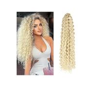 Uso quotidiano capelli ondulati all'uncinetto, 1 confezione, lunghi, ombré biondo, profondo motivo ondulato, capelli intrecciati ricci, morbidi sintetici, ricci all'uncinetto per donne nere (613,22