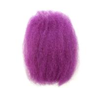 Uso quotidiano Capelli umani Afro Kinkys alla rinfusa per intrecciare, 50 g/pacchetto, estensioni dei capelli umani alla rinfusa per Microlocs(PURPLE,14")