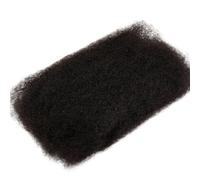 Uso quotidiano Capelli umani Afro Kinkys alla rinfusa per treccia, 50 g/pacchetto, estensioni dei capelli umani sciolti per Microlocs(Natural Color,16inch)