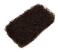 Uso quotidiano Capelli umani Afro Kinkys sciolti per treccia, 50 g/pacchetto, estensioni dei capelli umani alla rinfusa per Microlocs(Dark Brown,12inch)