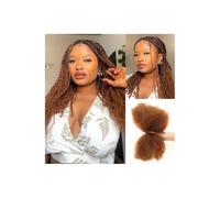 Uso quotidiano Capelli umani in grandi quantità per intrecciare, afro, capelli umani ricci, capelli umani intrecciati, 50 g/confezione per extension Micro Locs (Ginger,16 pollici)
