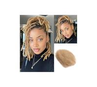 Uso quotidiano Capelli umani sciolti per trecce afro crespi e ricci, 50 g/pacchetto, per estensioni di micro-locks (Dark Blonde,10 pollici)