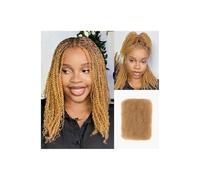 Uso quotidiano Capelli umani sciolti per trecce afro crespi e ricci, 50 g/pacchetto, per estensioni di micro-loc(Honey Blonde,12 pollici)