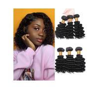 Uso quotidiano Pacchetti di onde profonde 10-18 pollici brasiliani capelli umani intrecciati Pacchetti di estensioni di capelli Remy Extension per capelli(14inches 1pc)