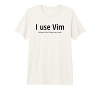 Uso Vim perché Non so Come Uscire da Black Text Design Maglietta Premium