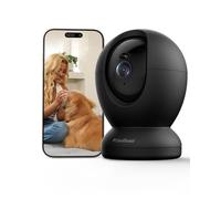 usogood 2.5K Telecamera Wi-Fi Interno, 360° Webcam per Animali/Anziani con Visione Notturna, Supporta 2.4G/5G WiFi, Audio Bidirezionale, Tracciamento del Movimento, Nero