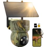 usogood 4G Fototrappola con SIM e Pannello Solare, 2K HD Visione Notturna, Audio Bidirezionale, Fototrappola 4G per Animali e Videosorveglianza con 32GB Scheda di Memoria