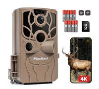 usogood 4K 48MP Fototrappola WiFi per Caccia e Videosorveglianza, Fototrappola Notturna con Infrarossi Invisibili 850nm, Impermeabile IP66 con 8 Batterie AA e 32GB Scheda di Memoria