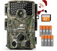 usogood 4K Fototrappola, Fotocamera da Caccia con Visione Infrarossi, Sensore di Movimento 120°, Impermeabile IP66, Cattura Fauna Selvatica Include Batterie AA e Memoria 32GB