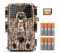usogood Fototrappola,4K Fototrappola Notturna con Visione Infrarossi, Sensore di Movimento Grandangolo 120° IP66 Impermeabile - Include 8 Batterie AA e Scheda Memoria da 32 GB