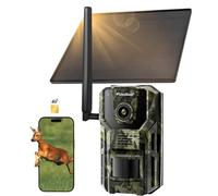 usogood Solare Fototrappola 4G con SIM, 2K Foto trappola Notturna a Colori e Infrarossi, Fototrappola con Pannello Solare e Batteria 7800 mAh, Audio Bidirezionale, Foto trappola 4G con GPS e IP66