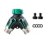 USOHJZ 1 pz 3/4 Pollici 2 Vie Tubo da Giardino Splitter Rubinetto Y-Type connettore distributore for Esterno(EU)